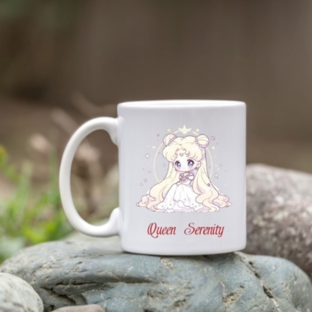 Sailor Moon Queen Serenity White Ceramic Coffee Mug